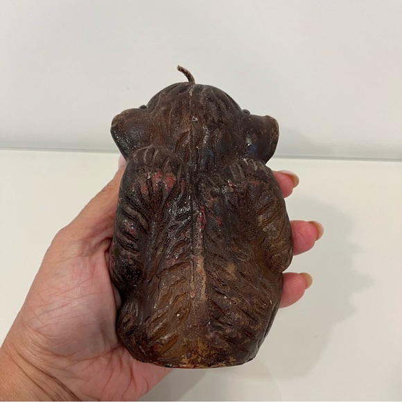 Set of 2 Animal Delights Vintage Hand Painted Wax Candles Kitten Monkey NEW 5” - Picture 3 of 10